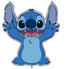 Disney Lilo és Stitch, A csillagkutya Shaped fólia lufi 76x88 cm party kellék