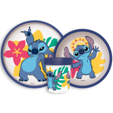 Disney Lilo és Stitch Palms csúszásmentes étkészlet, micro műanyag szett party kellék