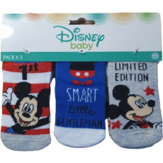  Disney Mickey Baba zokni 3 pár/csomag 6-12 hónap