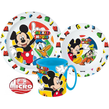 Disney Mickey Cool Summer étkészlet, micro műanyag szett bögrével 350 ml babaétkészlet