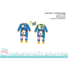 Disney Mickey egér baba rugdalózó előkével - középkék - 0-1 hónapos babának rugdalózó