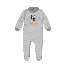 Disney Mickey egér baba velúr rugdalózó - szürke - 0-1 hónapos babának rugdalózó