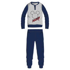 Disney Mickey egér férfi vékony pamut pizsama - jersey pizsama - világosszürke-sötétkék - L gyerek hálóing, pizsama