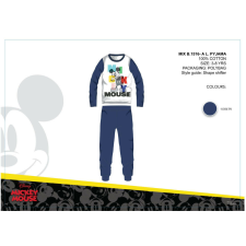 Disney Mickey egér gyerek jersey pizsama - pamut pizsama - sötétkék - 116 gyerek hálóing, pizsama