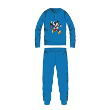 Disney Mickey egér téli pamut gyerek pizsama - interlock pizsama - világoskék - 116 gyerek hálóing, pizsama