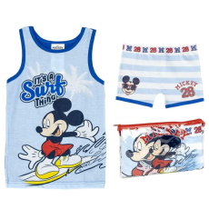 Disney Mickey egér trikó + boxer szett, rövid pizsama ajándék neszesszer 4-5 év (110 cm)