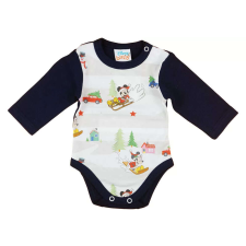 Disney Mickey és Minnie karácsonyi hosszú ujjú baba body kék (56) kombidressz, body