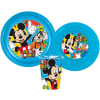 Disney Mickey étkészlet, műanyag szett 260 ml-es pohárral
