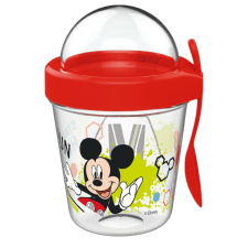 Disney Mickey Fun pohár snack tartó fedéllel és kanállal 350 ml konyhai eszköz
