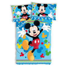 Disney Mickey Joyful gyerek, ovis ágyneműhuzat 100×135 cm, 40×60 cm babaágynemű, babapléd
