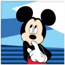Disney Mickey Shy kéztörlő, arctörlő, törölköző 30x30 cm Nr1 lakástextília