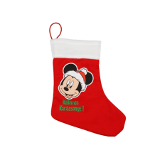 Disney Mickey textil Mikulás csizma karácsonyi dekoráció
