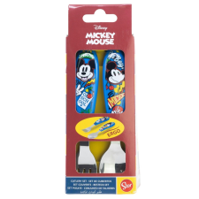 Disney Mickey True Champions fém ergo evőeszköz készlet - 2 darabos babaétkészlet