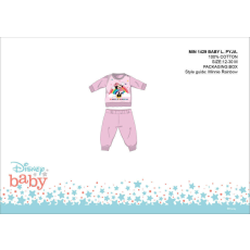  Disney Minnie egér baba pizsama - jersey pamut pizsama - világosrózsaszín - 86