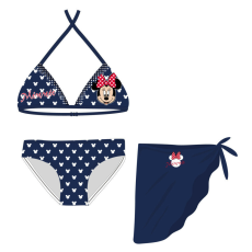 Disney Minnie egér fürdőruha szett - bikini háromszög felsőrésszel+szoknya kislányoknak - sötétkék - 104