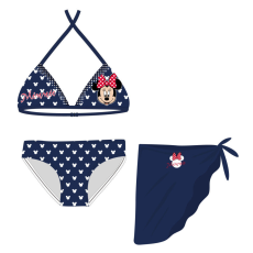 Disney Minnie egér fürdőruha szett - bikini háromszög felsőrésszel+szoknya kislányoknak - sötétkék - 110