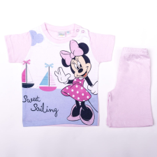Disney Minnie egér kislány pamut nyári együttes - póló-rövidnadrág szett - világosrózsaszín - 80 gyerek ruha szett