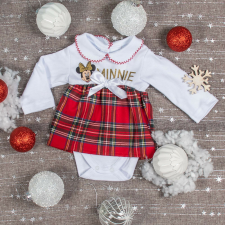  Disney Minnie galléros| hosszú ujjú kombidressz kockás betéttel kombidressz, body