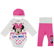  Disney Minnie "I am loved" feliratos 3 részes baba szett babaruha szett
