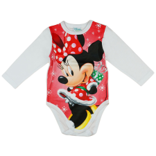 Disney Minnie Mikulás mintás hosszú ujjú karácsonyi body| kombidressz fehér kombidressz, body
