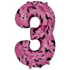 Disney Minnie Pink fólia lufi 3-as szám 66 cm party kellék