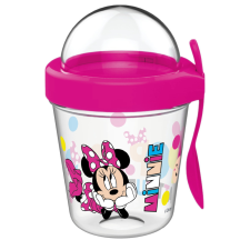 Disney Minnie pohár snack tartó fedéllel és kanállal 350 ml babaétkészlet