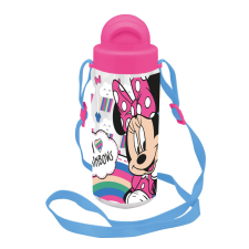 Disney Minnie Rainbows műanyag kulacs akasztóval 500 ml kulacs, kulacstartó