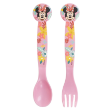 Disney Minnie Spring műanyag evőeszköz készlet - 2 darabos babaétkészlet