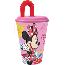 Disney Minnie Spring szívószálas pohár, műanyag 430 ml babaétkészlet