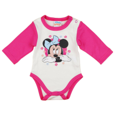 Disney Minnie virágos hosszú ujjú baba body fehér kombidressz, body