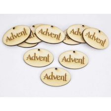 Disney Natúr fa -"Advent" ovál gravírozott tábla 2,5x4cm 10db/csomag gyerek fürdőruha