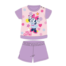 Disney Nyári rövid ujjú pamut baba pizsama - Disney Minnie egér - csillagos - világoslila - 92 gyerek hálóing, pizsama