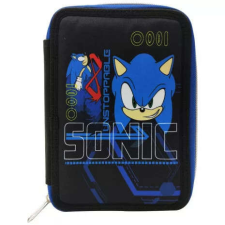 Disney Sonic a sündisznó tolltartó töltött 2 emeletes fekete tolltartó