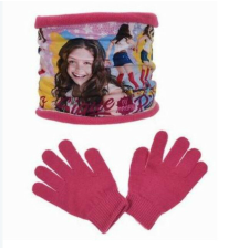 Disney Soy Luna gyerek sál, snood + kesztyű szett gyerek sapka