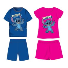  Disney Stitch pamut nyári együttes - póló-rövidnadrág szett - pink - 122