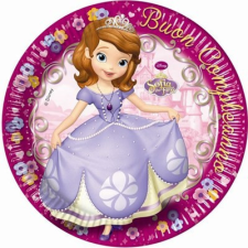 Disney Szófia Disney Sofia Happy Birthday, Szófia Papírtányér 8 db-os 23 cm party kellék