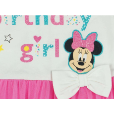 Disney szülinapos rövid ujjú Kislány ruha - Minnie Mouse - fehér