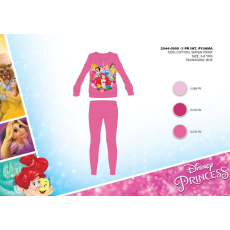 Disney Téli pamut interlock gyerek pizsama - Disney Hercegnők - rózsaszín - 98