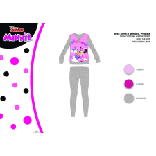 Disney Téli pamut interlock gyerek pizsama - Disney Minnie egér - szürke - 134 gyerek hálóing, pizsama