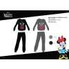 Disney Téli pamut interlock női pizsama - Disney Minnie egér - fekete - S