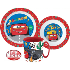 Disney Verdák étkészlet, micro műanyag szett 350 ml-es bögrével babaétkészlet