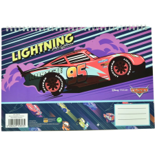 Disney Verdák Lightning A/4 spirál vázlatfüzet, 30 lapos füzet