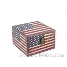  Díszdoboz amerikai kocka 16x16cm ajándéktárgy