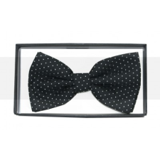  Díszdobozos mintás csokornyakkendő - Fekete pöttyös ajándéktárgy
