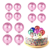  Diszkógömb tortadísz beszúró, Rózsaszín 12db