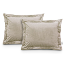 Díszpárnahuzat VELVET szín krémszínű stílus glamour bársony 50x70 ameliahome lakástextília