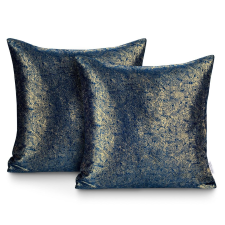  Díszpárnahuzat VERAS szín indigókék nyomott blackout suede shine 45x45 ameliahome lakástextília