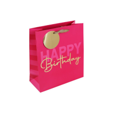 Dísztasak Clairefontaine/Eurowrap 21,5x25,3 cm pink HBD ajándéktasak