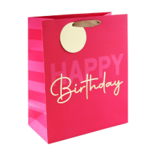 Dísztasak Clairefontaine/Eurowrap 26,5x33 cm pink HBD ajándéktasak