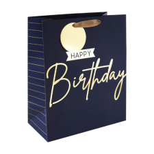  Dísztasak Clairefontaine/Eurowrap 26,5x33 cm sötétkék HBD ajándéktasak